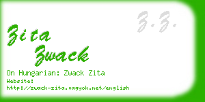 zita zwack business card